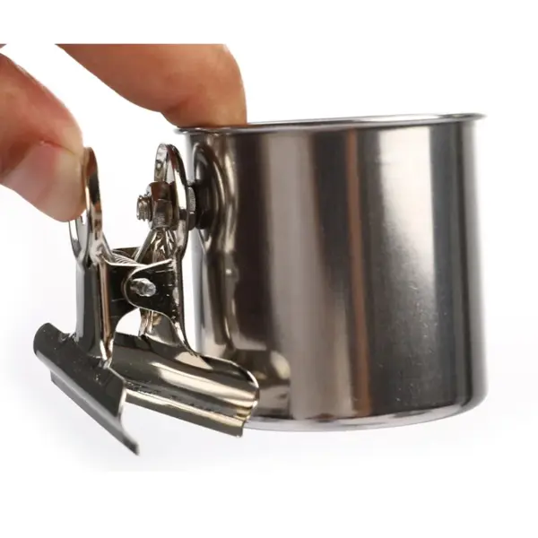 Stainless Steel Birds Parrot Feeder Round  Aviary Pet Food Water Feeding Bowl - Image 9