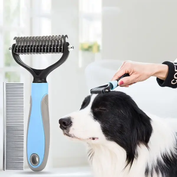 Ein doppelseitiger Knotenkamm für Haustiere, Hundekamm, Hundekamm, Katzenschönheit, Haarentfernung, Katzenkamm, Heimtierbedarf - Image 5