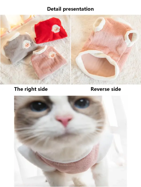 Soft Cat Clothes For Small Medium Dog Cats Pets Warm Kittens Clothes for Winter Kitten Small Kitten Stuff Clothing Vests - Image 11