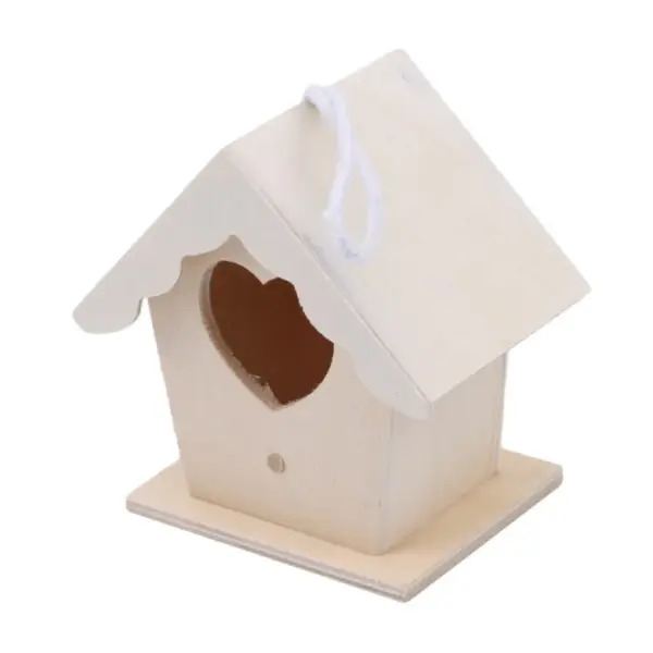 Wooden Mini Bird Cage Outdoor Hanging Birdhouse Box Garden Bird Cages Home Yard Decoration Bird Products Wooden Bird Parrot Nest - Image 10
