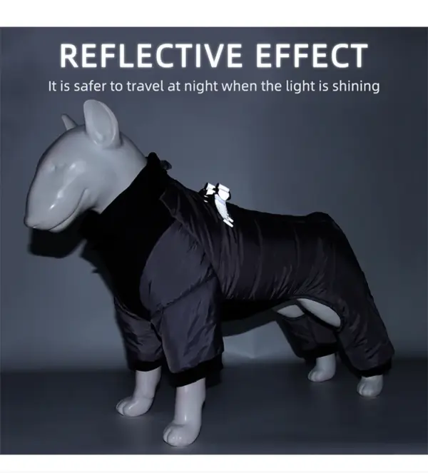 Dog Clothes Four Feet Clothing Warm Winter Coat Reflective Rainproof Dog Clothes Windproof Overall for Dogs Pet Cotton Clothes - Image 15