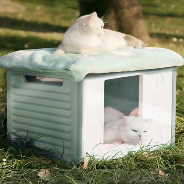 HOOPET Katzenstreu Katzenhaus Cottage Sommer Outdoor Regenfeste Hundehütte Katzenhaus Streunende Katze Outdoor Nester - Image 2