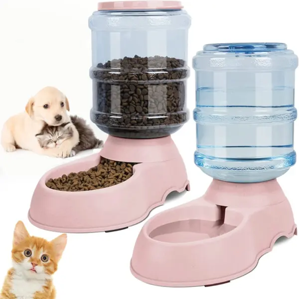 3,8 L Große Kapazität Pet Feeder Schüsseln Kleine Hundefutter Schüssel Automatische Wasser Dispenser Hund Katze Futter Wasser Schüssel Welpen haustier Zubehör - Image 2
