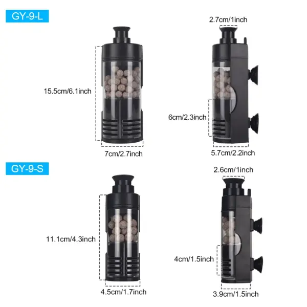 Fish Tank Air Pump Multifunctional Biochemical Sponge Filters Small Aquariums Filtration Reduces The Number of Water Changes - Image 6