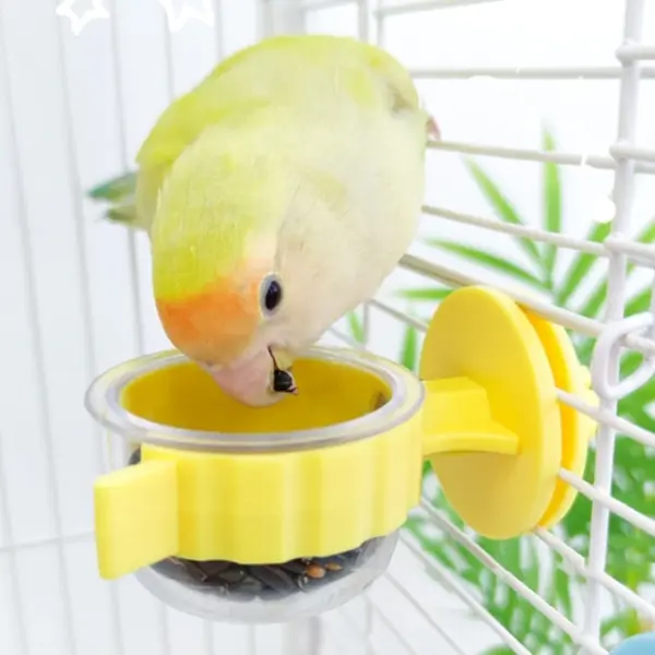 2Pieces Plastic Bird Feeders Lovebird Drinking Cup For Parrots And Budgies .Y1QB - Image 6