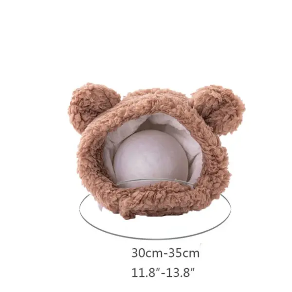 Niedlichen Bären Kaninchen Kapuze Haustier Katze Hund Zubehör Cosplay Katze Hut Winter schöne Neujahr Welpen Kopf bedeckung weichen Samt Haustiere Lieferungen - Image 11