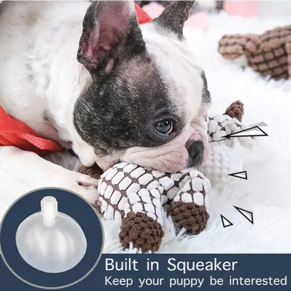 Quietschendes Hundespielzeug aus Plüsch, Eselform, Haustierspielzeug, bissfest, quietschendes Spielzeug für kleine und große Hunde, langlebiges Kauspielzeug für Backenzähne, Trainingsspielzeug - Image 5