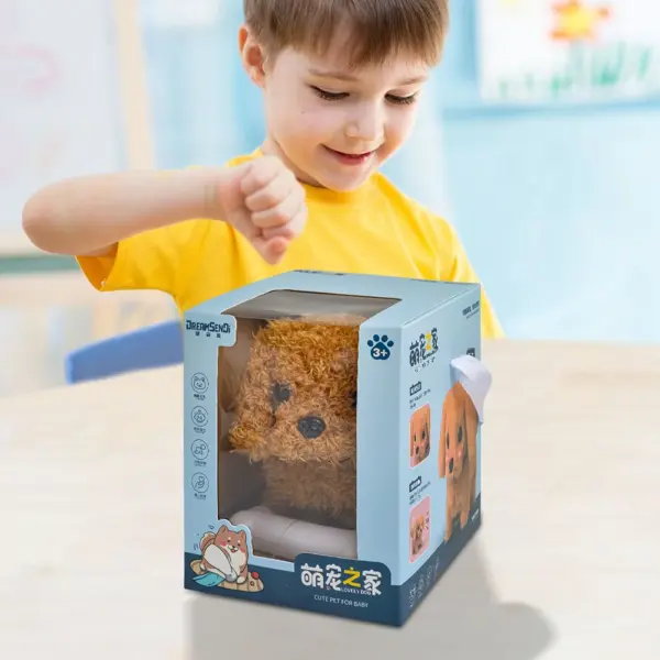 Interaktiver elektrischer Roboterhund, realistisches Hundespielzeug, wirkt wie ein echter Welpe, Plüschtier, batteriebetriebene Stofftierpuppe für Kinder - Image 18