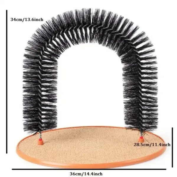 Katzenspielzeug Bogen Selbst Grooming Pamper Katze mit einer Massage Pflege Reibbürste mit Kratzpad Spielzeug für Katzen Interaktives Spielzeug - Image 2