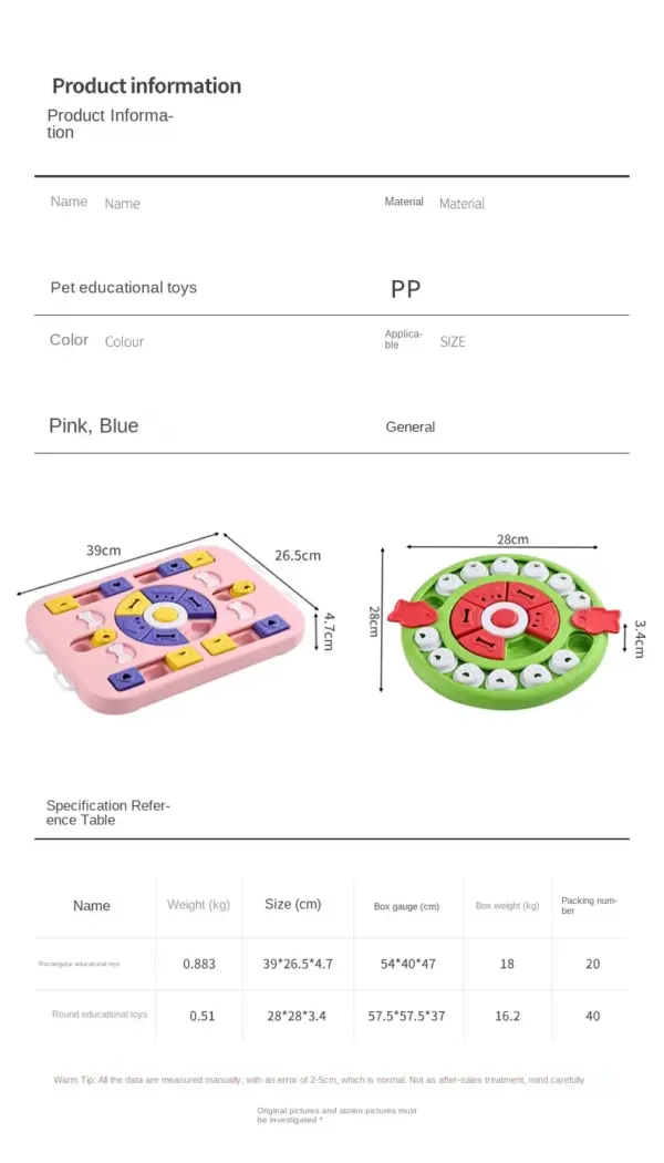 Hundespielzeug für Welpen, interaktives Hundespielzeug für das Training, Hundeanreicherungsspielzeug für große, mittelgroße und kleine intelligente Hunde, Haustier-Puzzles - Image 19