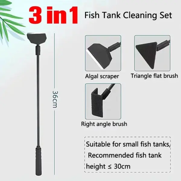 Aquarium Aquarien Reinigungswerkzeuge Kit Algen Tank Reiniger Set Aquarium Reiniger Aquarium Netz Schaber Schwamm Zubehör - Image 9
