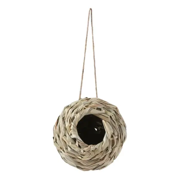 2024 New Birds Nest Bird Cage Grass Egg Cage Bird House Outdoor Decorative Weaved Hanging Parrot Nest Houses Pet Bedroom - Image 8