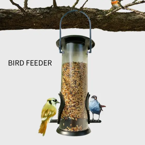 Multiple Holes Bird Feeder Automatic Foot Feeding Tool Pet Bird Feeder Outdoor Hanging Pet Food Dispenser for Flying Animals - Image 2