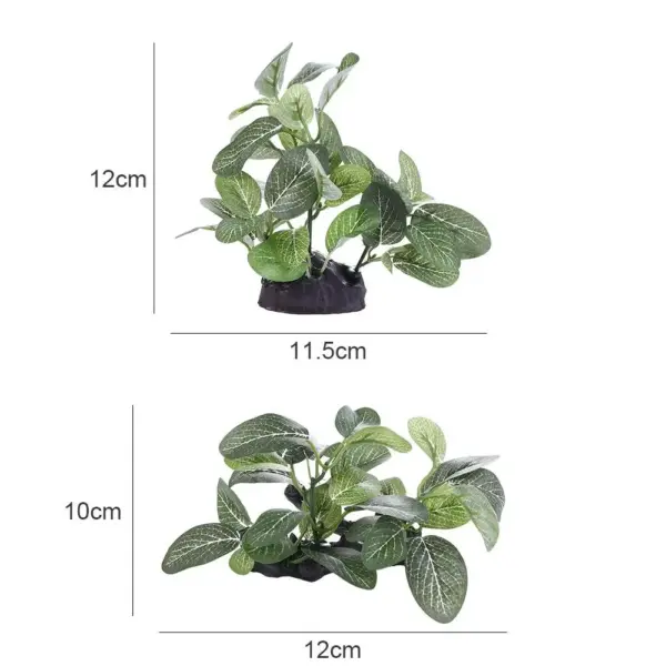Realistic Faux Silk Aquarium Ficus Tree Fish Tank Grass Fake Artificial Plants Plastic Decor Ornament Artificial Aquarium Plants - Image 6