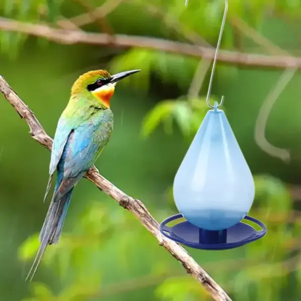 New Bird Flower Shaped Hanging Bird Feeder Birdbath For Garden Outdoor Decor,Yard Farm Supplies, Hummingbird Feeder Supplies - Image 3