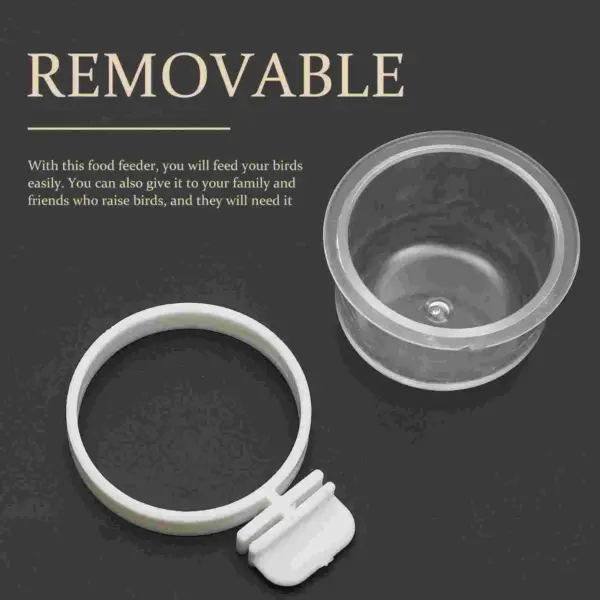 5 Pcs Bird Food Box Acrylic Cage Feeder Parrot Water Transparent Multi Function Household Bowl Safe Material Small Birds Pet - Image 6