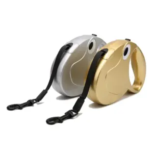 Retractable Dog Leash 5M Dog Walking Leash For Small Medium Dogs Durable Pet Training Walking Collar Leashes 3M Gold Silver