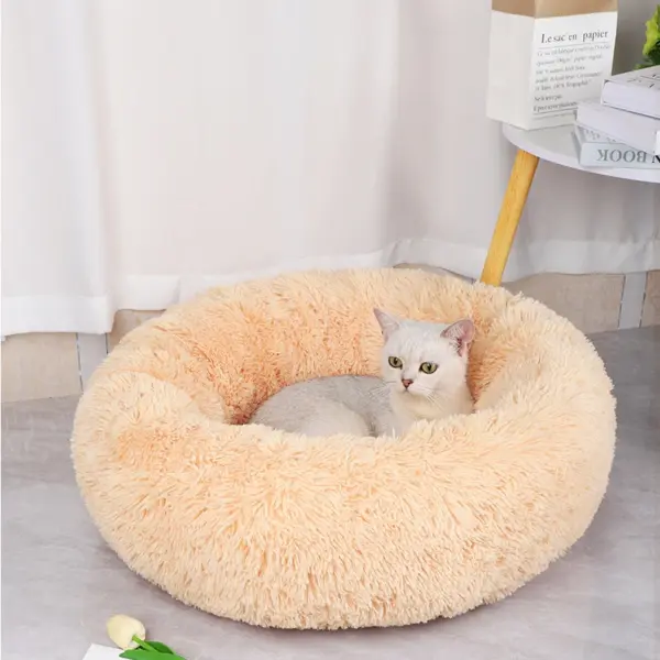 Plüsch-Haustiernest für Zuhause, Winter-Katzennest, Hundenest, warm, abnehmbar und waschbar, rundes Katzennest, Haustierbett, saisonale universelle Dekoration - Image 15