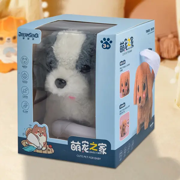 Interaktiver elektrischer Roboterhund, realistisches Hundespielzeug, wirkt wie ein echter Welpe, Plüschtier, batteriebetriebene Stofftierpuppe für Kinder - Image 4