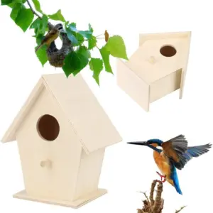 Bird Nest Garden Wooden Bird Cage Outdoor Hanging Birdhouse Box Garden Yard Decoration Pet Accessories Wooden Bird Cages
