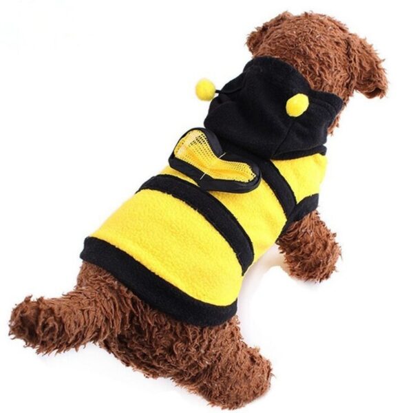 Bee Pet Puppy Coat Apparel Outfit Fleece Clothes Dog Cat Hoodie Fancy Costume  Halloween Cosplay Sweater Dog Hoodies - Image 10