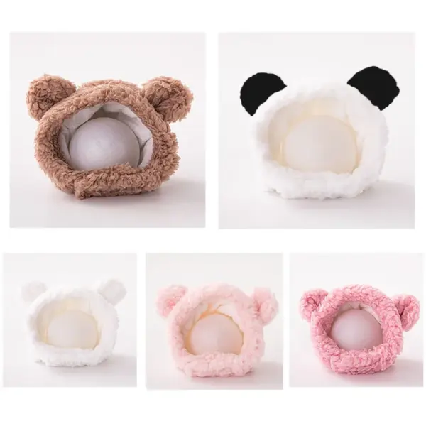 Niedlichen Bären Kaninchen Kapuze Haustier Katze Hund Zubehör Cosplay Katze Hut Winter schöne Neujahr Welpen Kopf bedeckung weichen Samt Haustiere Lieferungen