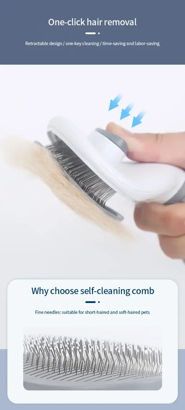 Pet Cat Hair Brush Dog Comb Grooming And Care Cat Brush Stainless Steel Comb For Long Hair Dog Cleaning Pets Cat Dog Accessories - Image 12