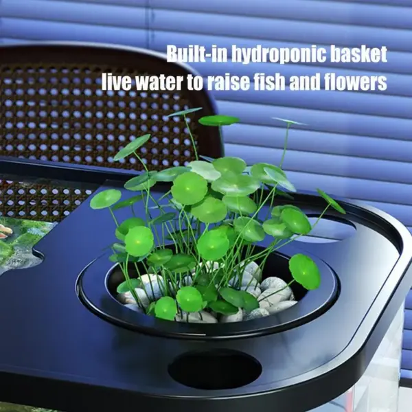 Aquarium Kit Small Beginner Fish Tank Decorative Fish Tank For Terrapin Tortoise Turtle Household Clear Aquarium - Image 4