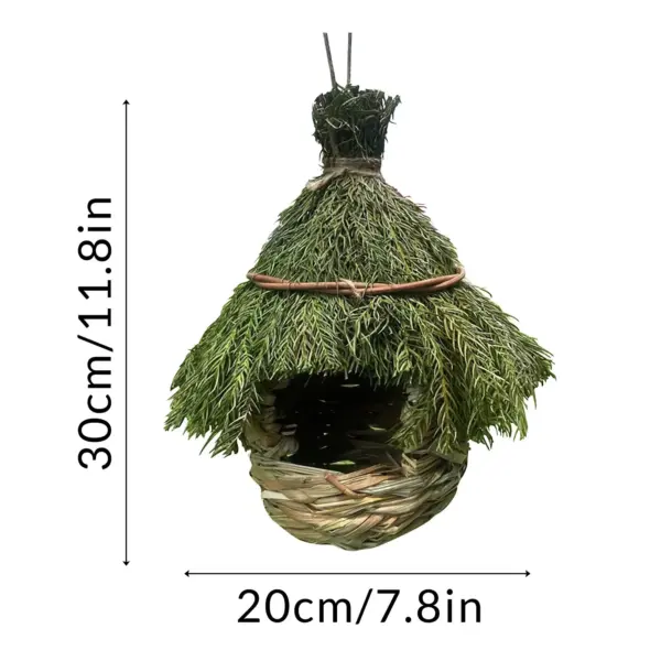 Birds Nest Bird Cage Natural Grass Egg Cage Bird House Outdoor Decorative Weaved Hanging Parrot Nest Houses Pet Bedroom - Image 8