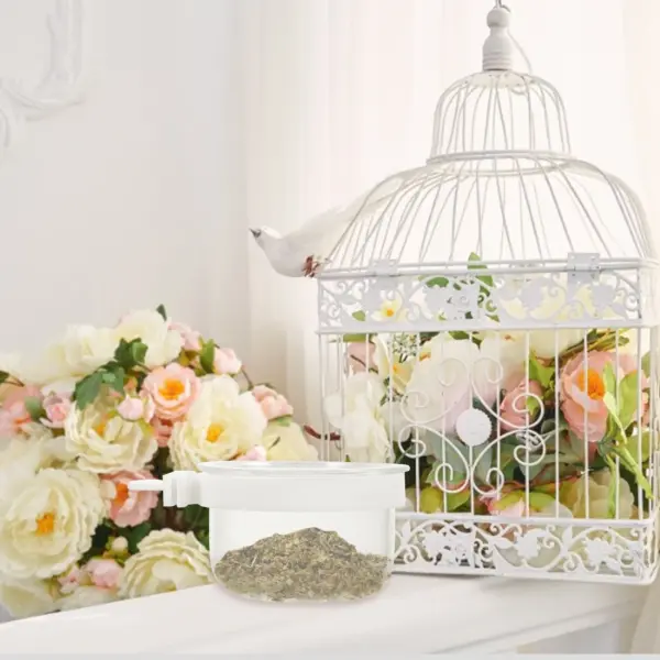 5 Pcs Bird Food Box Acrylic Cage Feeder Parrot Water Transparent Multi Function Household Bowl Safe Material Small Birds Pet - Image 5