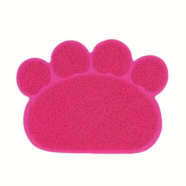 1pc Pet Cat Litter Pad With Paw Shape, Cat Litter Box Mat, Cat Bed Toilet Anti-slip Splash-proof Cat Pad - Image 3
