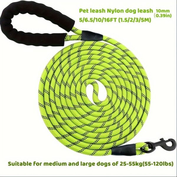 Dog Nylon Leash Lengthened And Reflective Round Rope Small And Medium Cats Dogs Leash Pet Traction Rope - Image 8