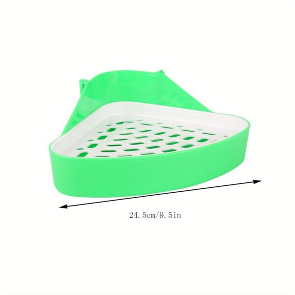 3pcs pieces of pet toilet small animal cat litter tray corner suitable for hamster, guinea pig, ferret, sand rat pet toilet - Image 2