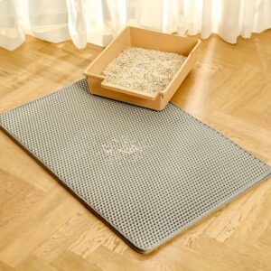 Extra-Large Double Layer Cat Litter Mat - Anti-Splash, Leak-Proof Design With Eva Material For Easy Cleanup