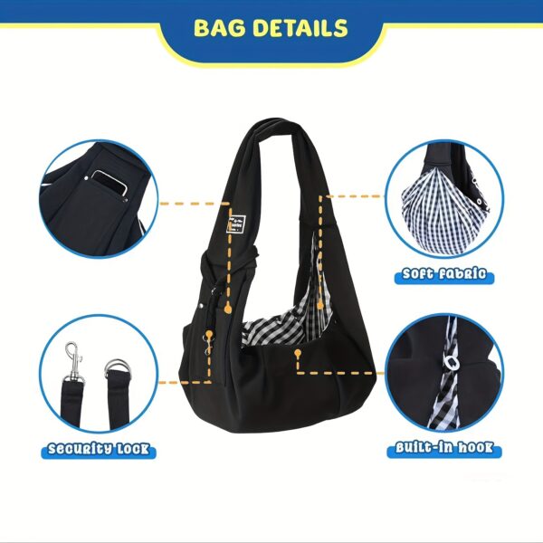 Pet Sling Carrier, Soft Pet Carrier, Dog And Cat Travel Bag For Outdoor, Dog Carrier, Cat Carrier, Travel Companion For Puppies, Kittens & Small Animals Christmas Gift - Image 10