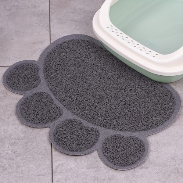 1pc Pet Cat Litter Pad With Paw Shape, Cat Litter Box Mat, Cat Bed Toilet Anti-slip Splash-proof Cat Pad - Image 11