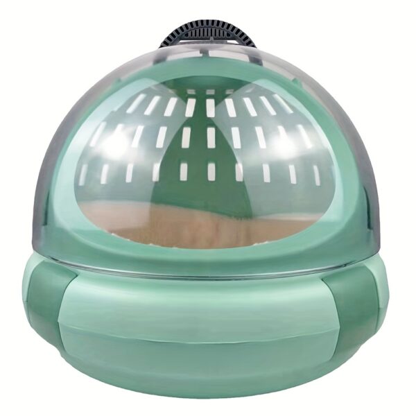 1pc Space Capsule Cat Litter Box, Portable Cat Carrier, PVC Material, Airline-Approved Pet Travel Carrier, Transparent Dome With Ventilation, Modern Cat Toilet, Handheld Cat Cage - Image 4