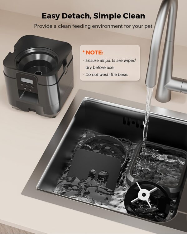 For Smart 67.63oz PET Feeder with Memory Function - USB & Battery Powered, Customizable Meal Scheduling, Includes Recording Bowl for Cats and Dogs - Image 14