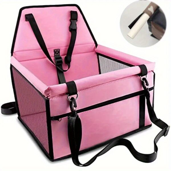 Pet Car Booster Seat For Dog Cat Portable And Breathable Bag With Seat Belt Dog Carrier Safety Stable For Travel Look Out With Clip On Leash With PVC Tube Christmas Gift - Image 15