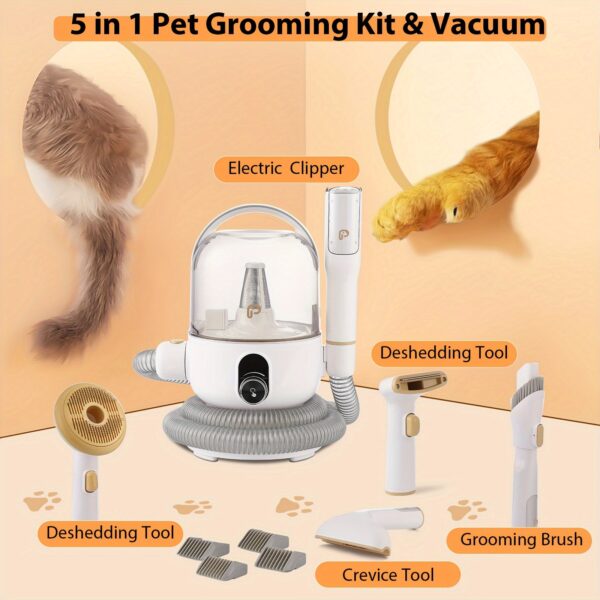 HUFY Pet Grooming Vacuum, Pet Grooming Kit & Vacuum Suction 99% Pet Hair, Dog Vacuum for Shedding Grooming, Low Noise Dog Hair Remover for Shedding Grooming Dogs Cats - Image 3