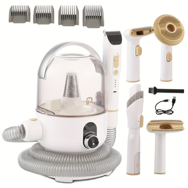 HUFY Pet Grooming Vacuum, Pet Grooming Kit & Vacuum Suction 99% Pet Hair, Dog Vacuum for Shedding Grooming, Low Noise Dog Hair Remover for Shedding Grooming Dogs Cats