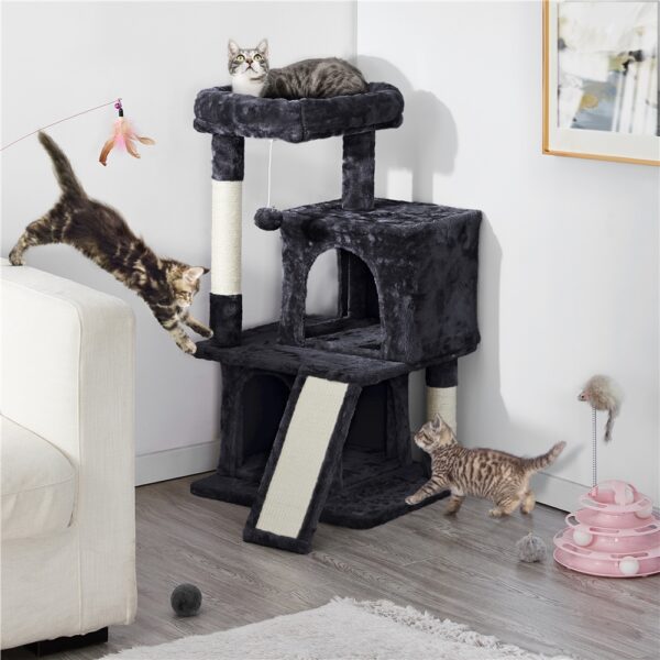 Costoffs 36'' Cat Tree Multilevel Cat Tower with Extra Large Perch & Scratching Posts & Scratching Board for Indoor Cats/ Kittens - Image 19