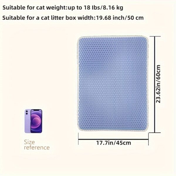 Honeycomb Double Layer Cat Litter Trapping Mat, Non-slip Washable Cat Cleaning Mat For Pet Toilet Kennel Litter Box - Image 17