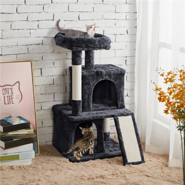 Costoffs 36'' Cat Tree Multilevel Cat Tower with Extra Large Perch & Scratching Posts & Scratching Board for Indoor Cats/ Kittens - Image 20