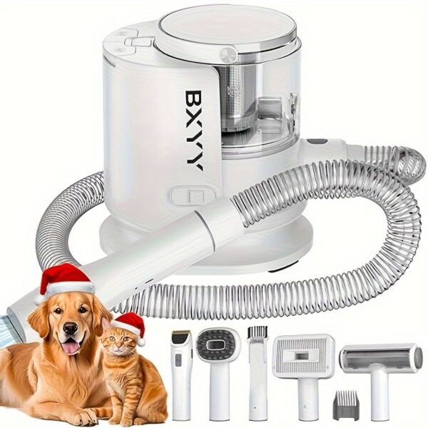 12000Pa Pet Grooming Kit & Vacuum - Ultimate Shedding Solution with 6 Tools, 1.5L Capacity, 99% Hair Removal Efficiency for Easy Dog Grooming - Perfect for Pet Owners with Heavy Shedding Breeds - Image 4