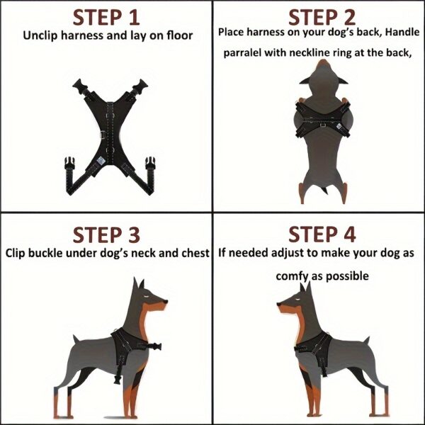 Doglee Ultimate No-Pull Reflective Adjustable Dog Harness with Handle - Premium Comfort, Easy Walking, and Enhanced Visibility - Ideal for Training, Outdoor Adventures, and Everyday Use - Image 8