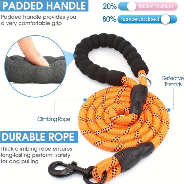 Dog Nylon Leash Lengthened And Reflective Round Rope Small And Medium Cats Dogs Leash Pet Traction Rope - Image 10