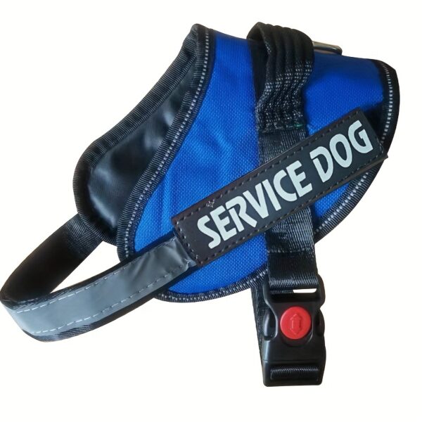 1pc Service Dog Vest Harness with Handle, Adjustable Polyester Pet Carrier for Outdoor Use, Graphic Pattern, No Battery Required, Outdoor Pet Gear | Reflective Dog Vest | Sturdy Handle Feature - Image 7