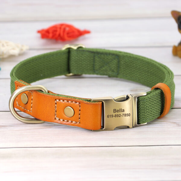 Durable Personalized Nylon Dog Collar with ID Tag - Adjustable for Dogs and Cats - Image 13