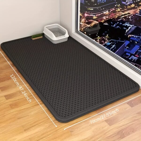 Extra-Large Double Layer Cat Litter Mat - Anti-Splash, Leak-Proof Design With Eva Material For Easy Cleanup - Image 7